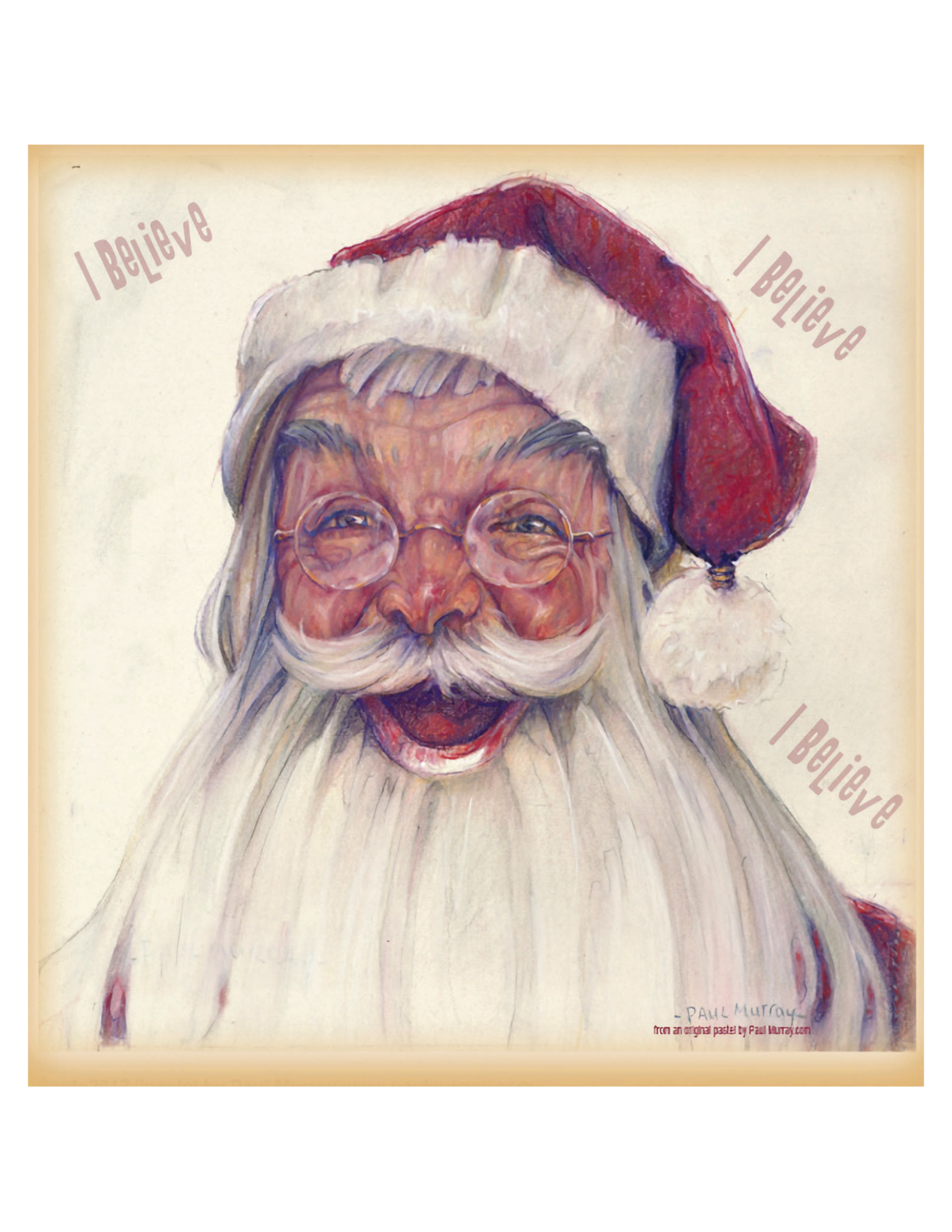 Santa Claus with the words "I believe"