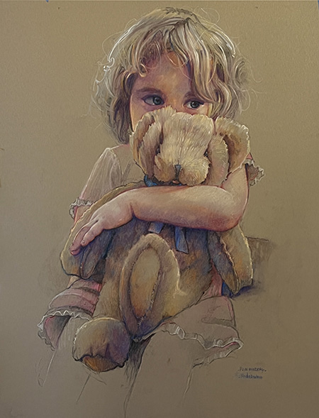 Hideaway Original Pastel Sketch